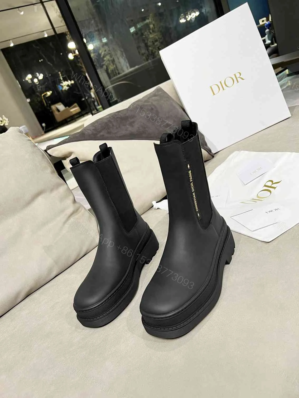 View 4 of DIOR TRIAL ANKLE BOOTS LEATHER BLACK