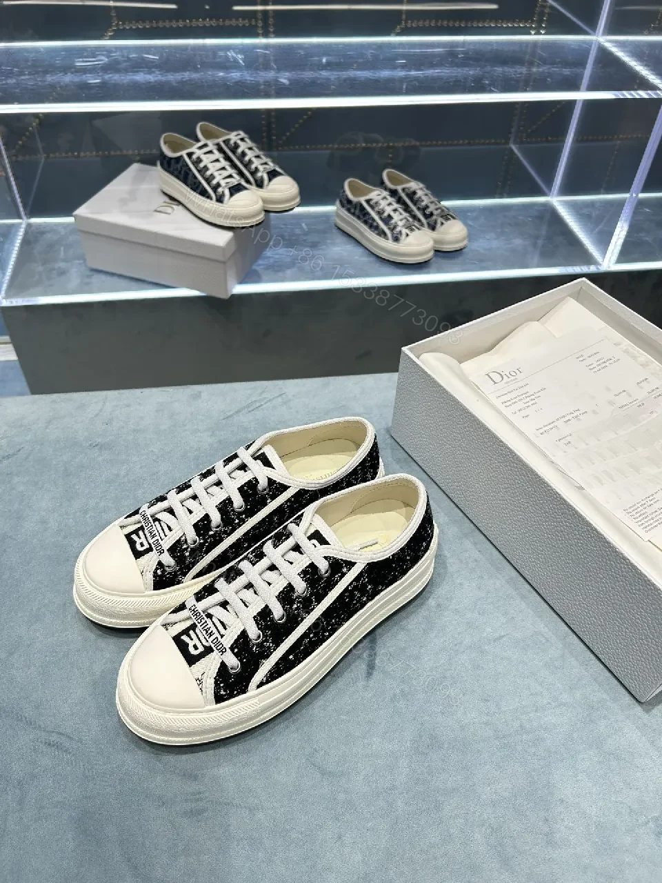 View 2 of Textured Knit Low-Top Sneaker, Premium Streetwear Style