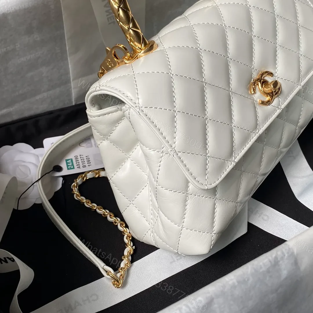 View 2 of Chanel Coco Handle Small White