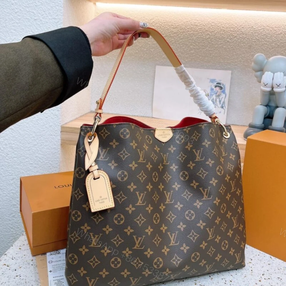 View 2 of Louis Vuitton Graceful PM Monogram Canvas Red 35Cm