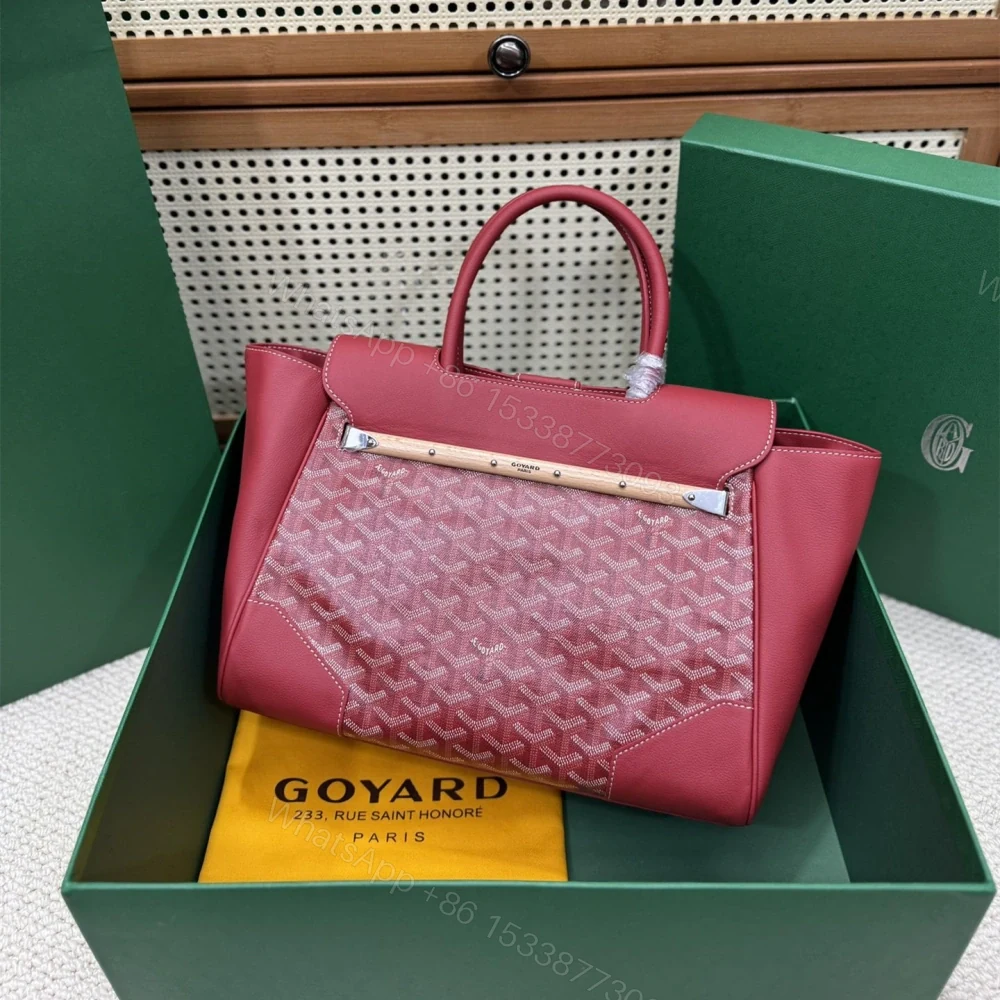 View 2 of 高仿Goyard*SAIGOC4手提托特包雙拼紅色大號免檢版