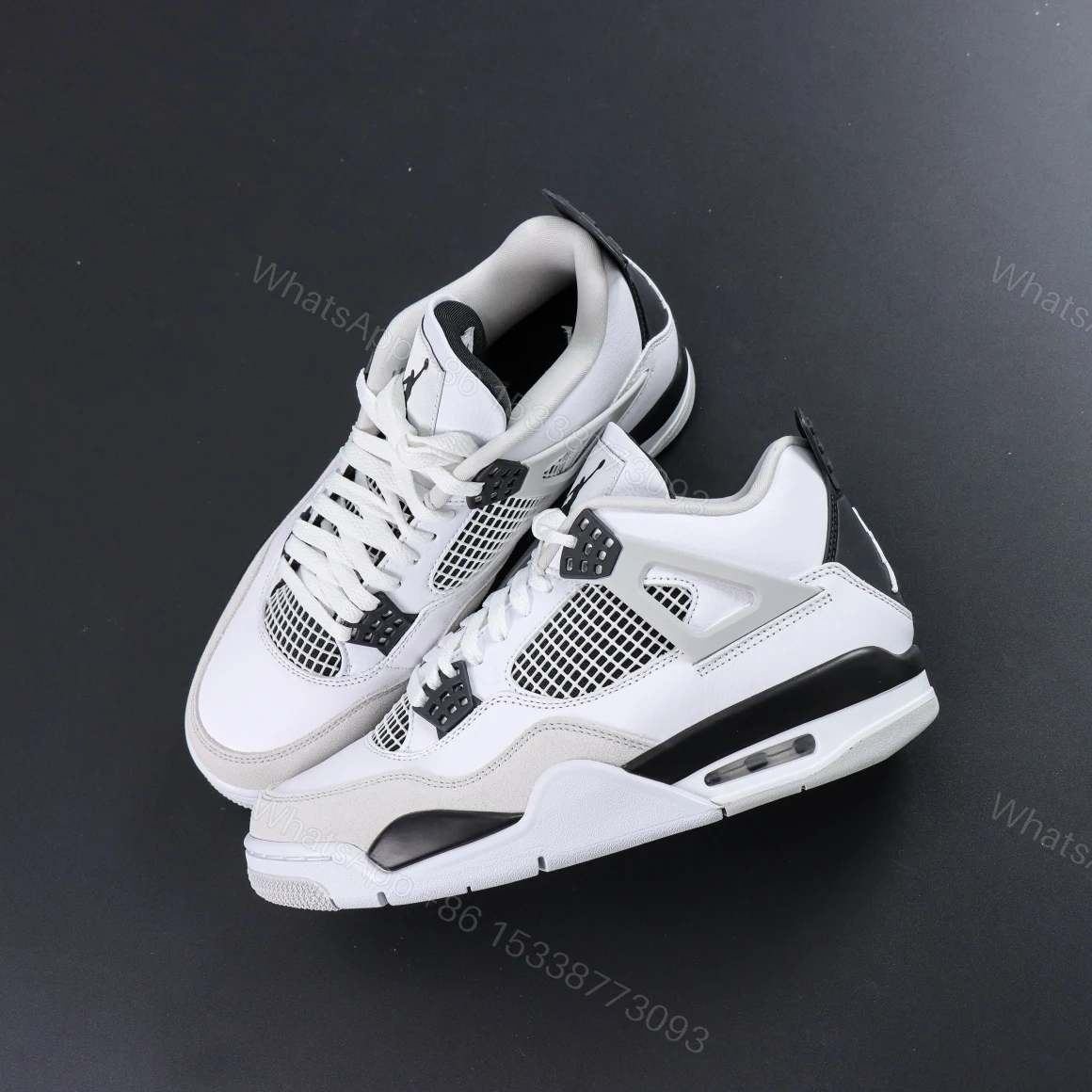 View 8 of Air Jordan 4 Retro Military Black Reps