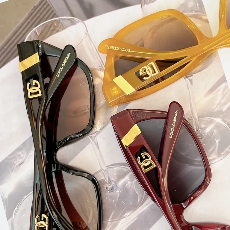 View 3 of Rich Burgundy DG Detail Sunglasses - Square Frames, UV400