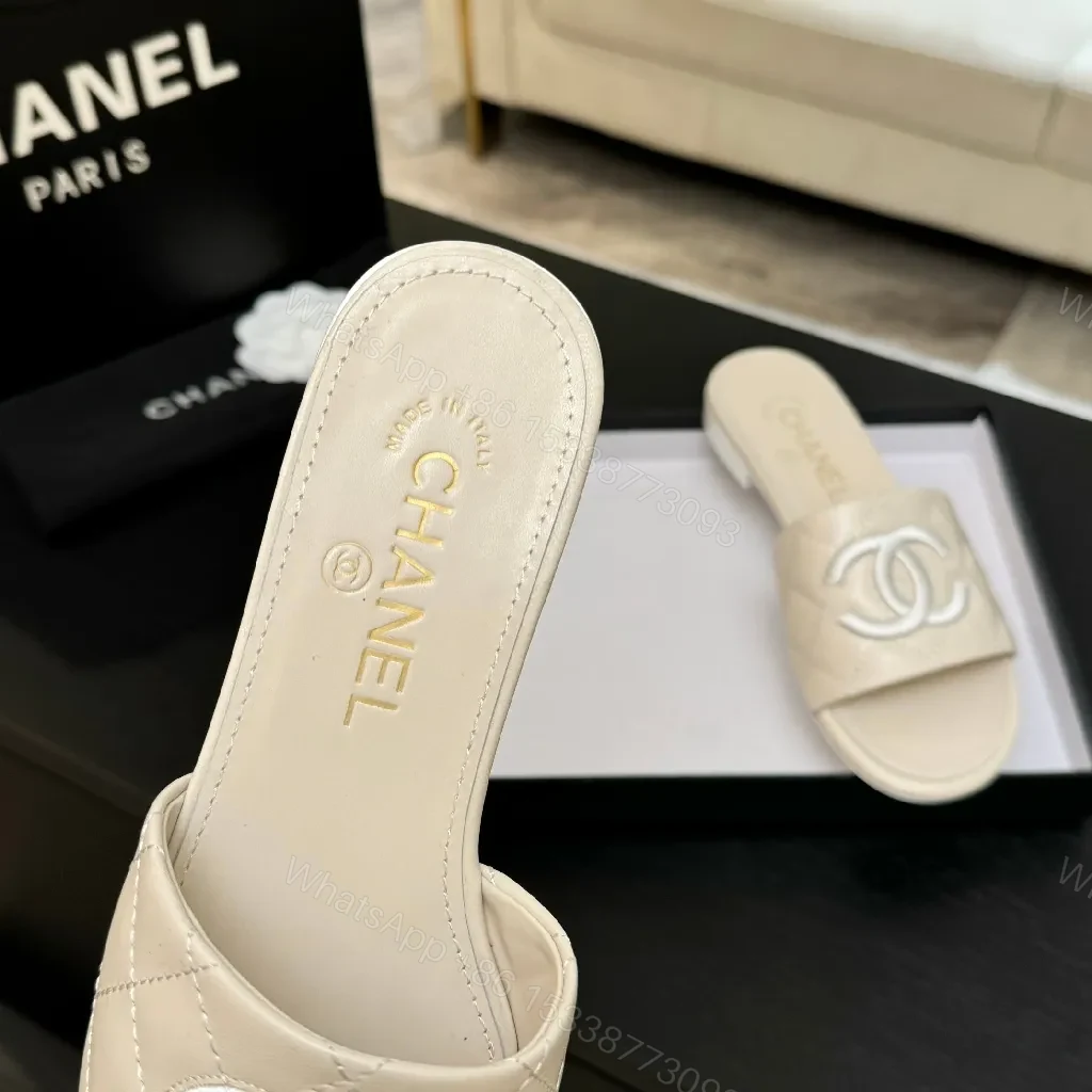 View 3 of Quilted Slip-On Sandals: Luxe Comfort, Open-Toe Style