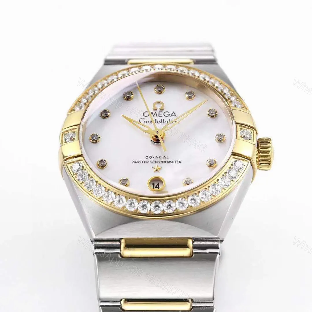 View 3 of Omega Constellation 29mm Women’s Watch Two-Tone Stainless Steel with Diamond Bezel V6 Version