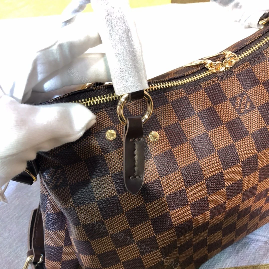 View 4 of Louis Vuitton Damier Limington Brown N40023 Women’s Canvas Handbag