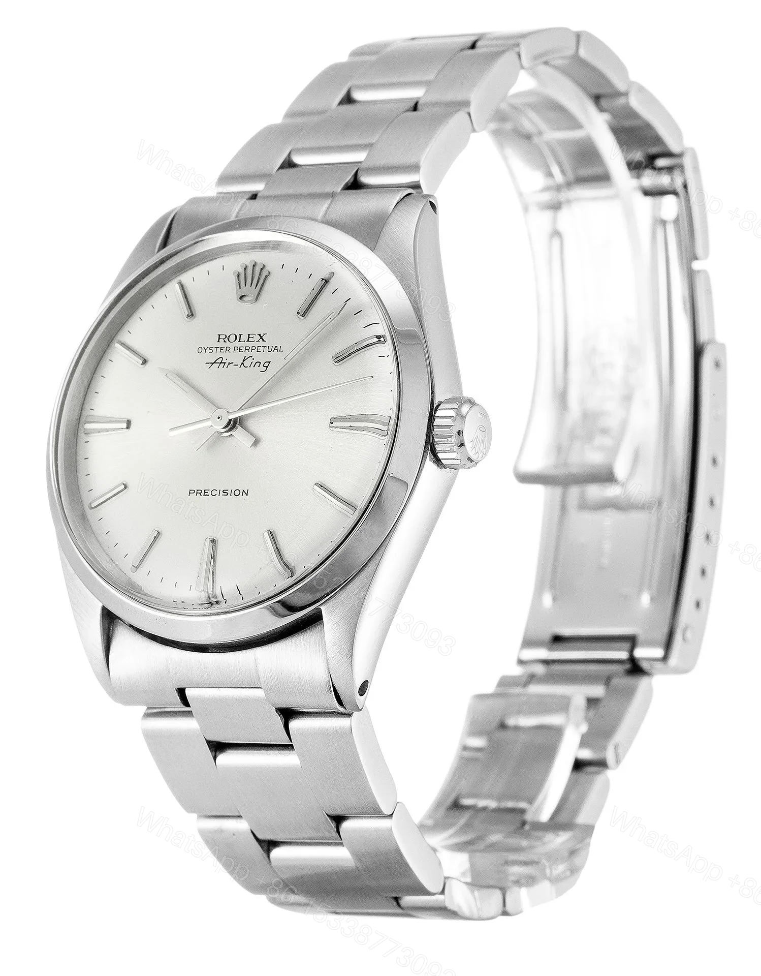 View 2 of Replica Rolex Air-King Silver Dial 5500