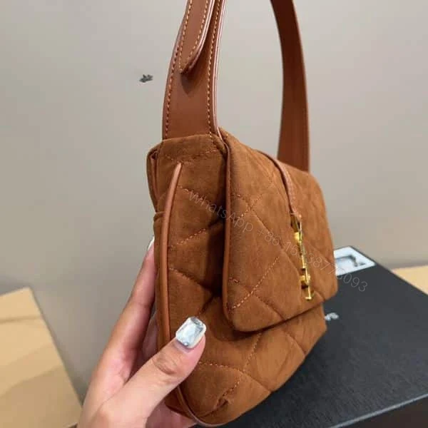 View 3 of Saint Laurent Le 5 À 7 Hobo Bag Brown 27Cm