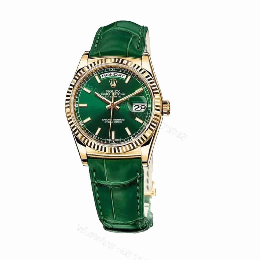 View 2 of Rolex Day-Date 40 228238 Super Clone : 40mm Yellow Gold Green Dial