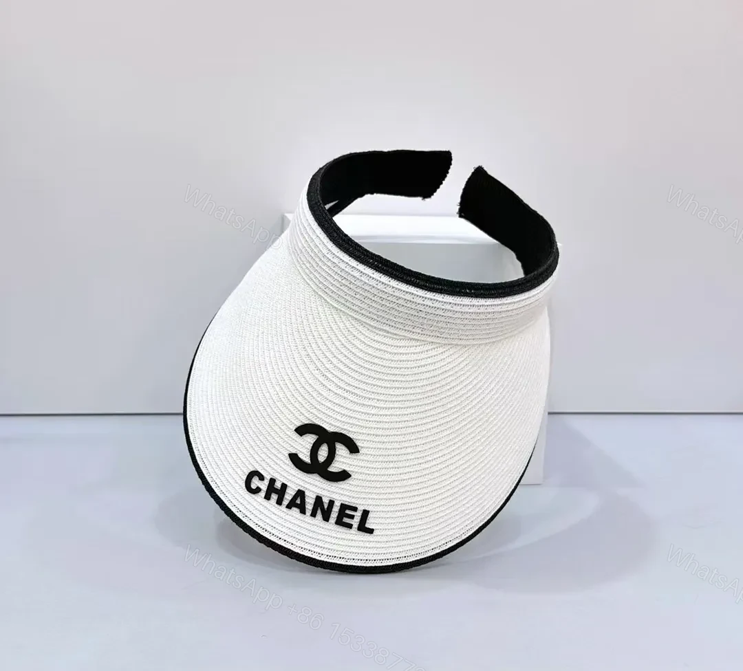 View 3 of Sunlit Visor: Woven Brim, Chanel-Inspired Luxury Sun Hat