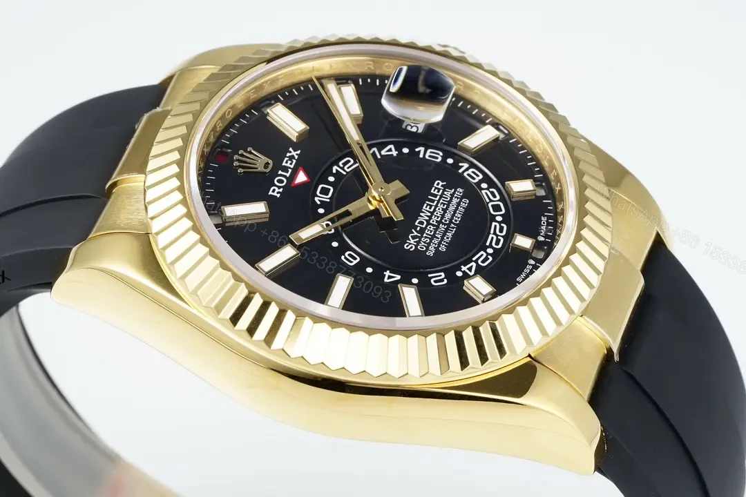 View 7 of Rolex Sky-Dweller Chocolate Dial Yellow Gold Oysterflex Ultimate 42MM 326238-0009