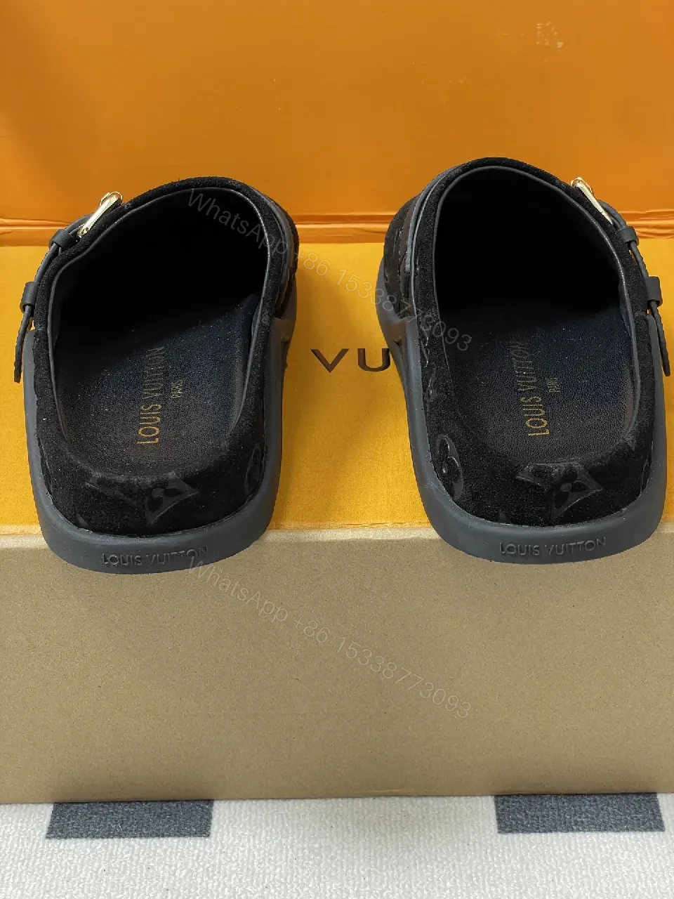 View 6 of Chic Monogram Slip-Ons: Luxe Comfort, Modern Style, Mules