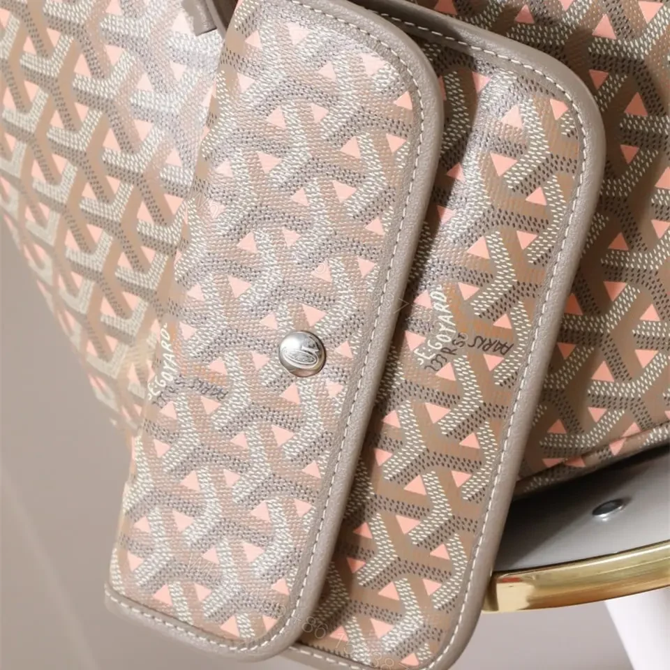 View 10 of 高仿Goyard*STLOUIP12滿印Tote手提袋咖粉免檢版小號