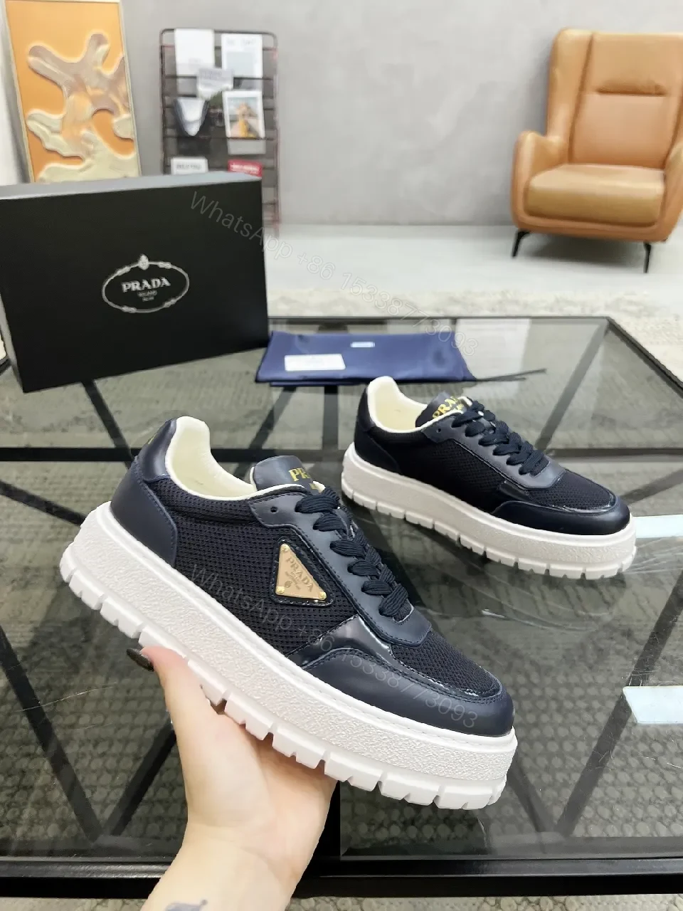 View 4 of Knit & Leather Sneaker: Premium, Bold, Versatile Comfort