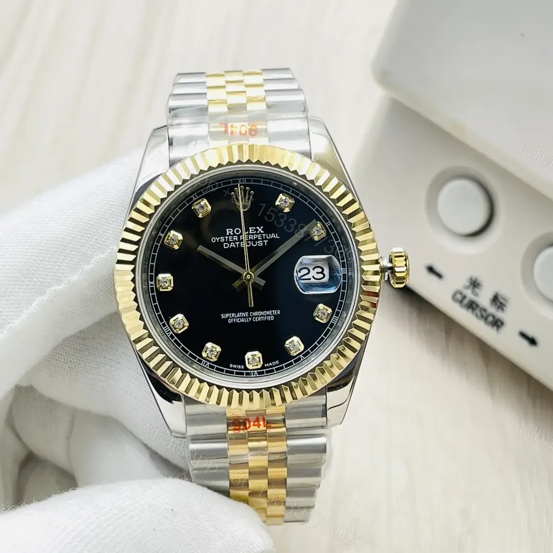 Fake Rolex Datejust Black Jubilee Best Diamond Dial 41MM 126333-0006 — view 1