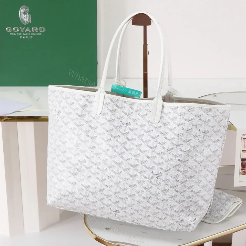 View 3 of 高仿Goyard*STLOUIP9滿印Tote手提袋白色免檢版小號