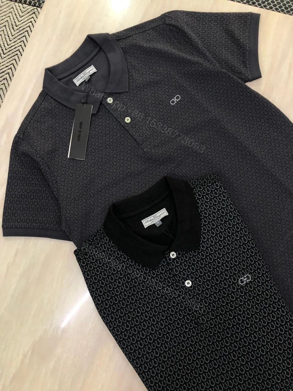 View 10 of First Copy Ferragamo Premium Lycra Polo T-Shirt for Men — 7A Quality Replica