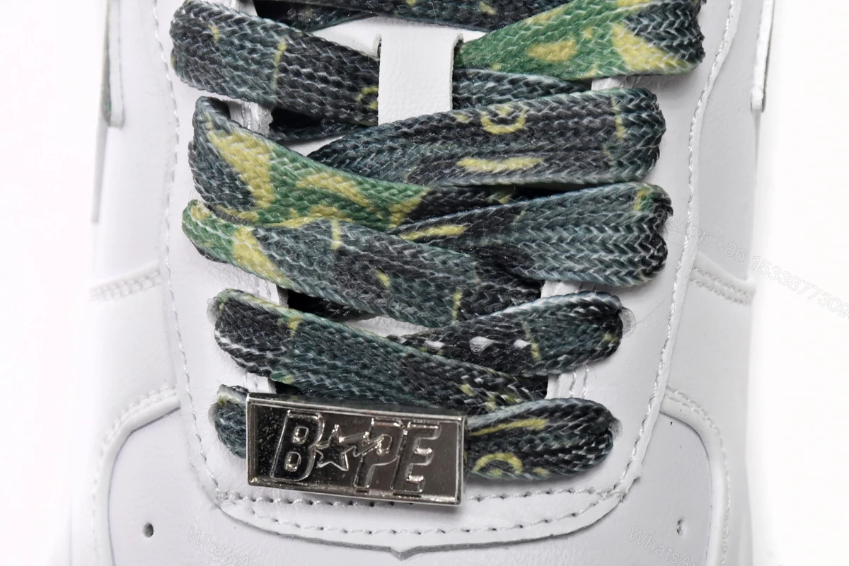 View 7 of Cheap Bape Sta Low White Green Camouflage 1H20-191-045(BapeSta)