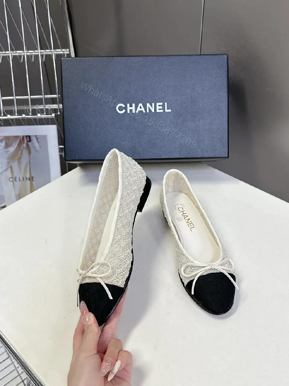 View 8 of Two-Tone Lace Flats: Texture-Driven Chic, All-Day Comfort