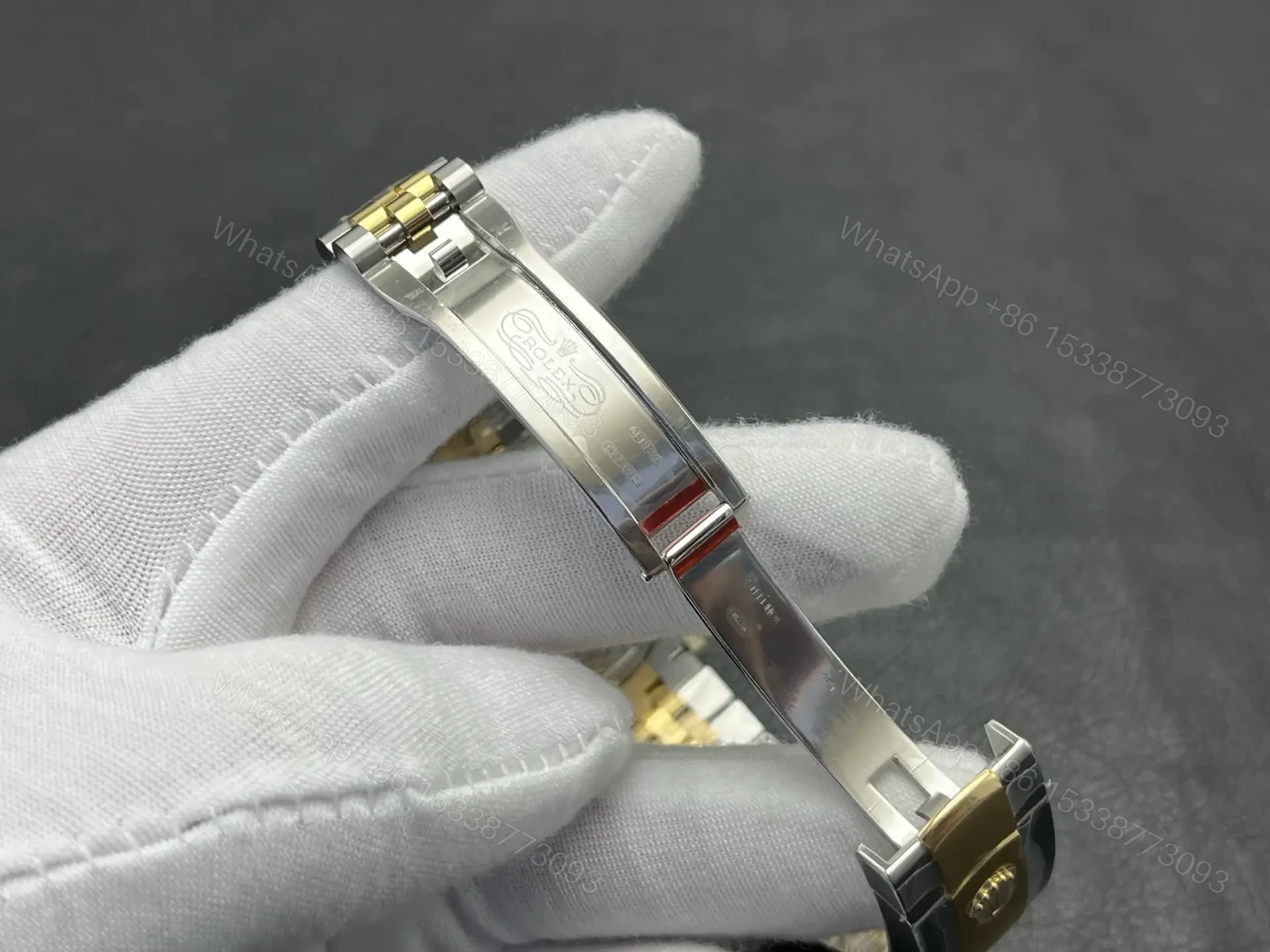 View 8 of Rolex Datejust 36 Stainless Steel Yellow Gold Fluted Champagne Fluted Diamond Jubilee 126233-0045