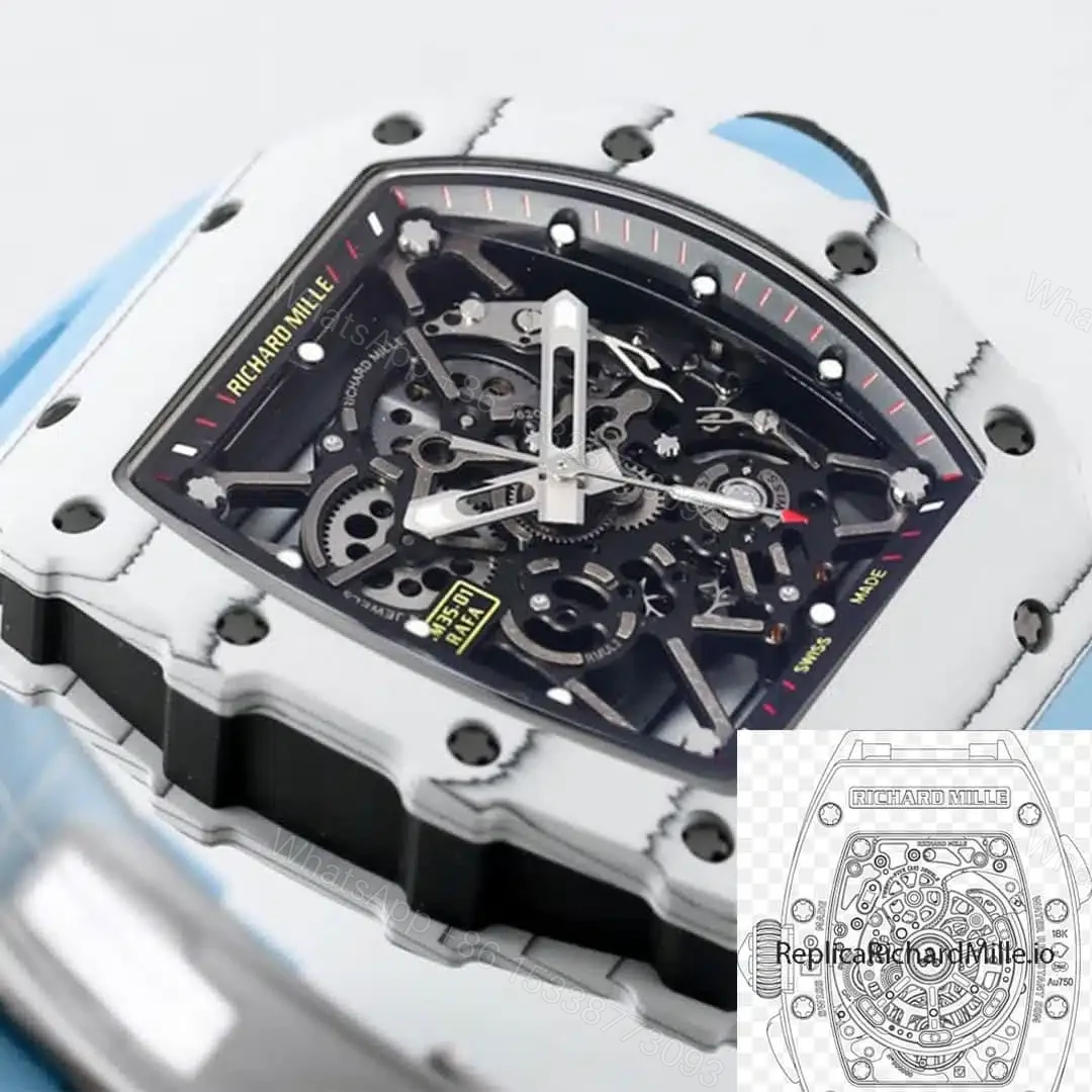 View 4 of Replica Richard Mille RM35-01 BBR Factory Blue Strap