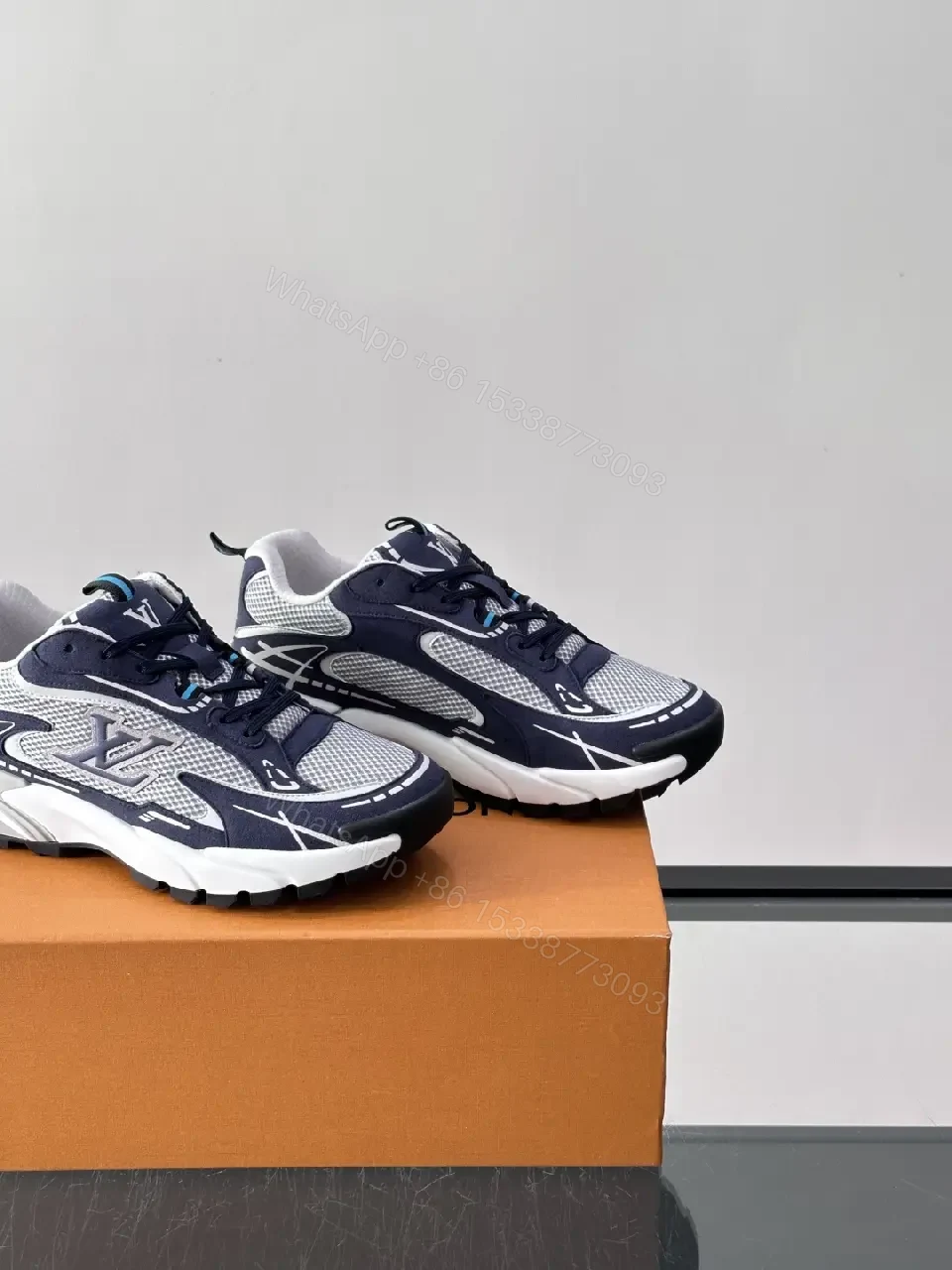 View 8 of Blue Mesh Athletic Lightweight Sneakers