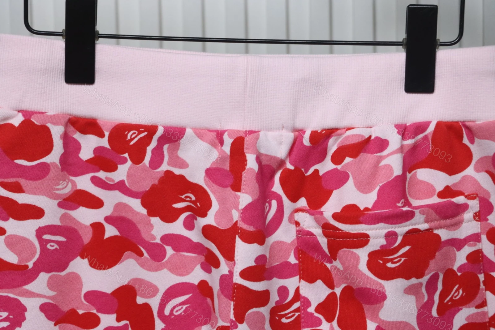 View 7 of Bape Camo Shark Shorts Pink