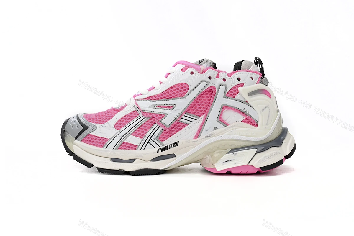 View 7 of Balenciaga Runner White Red Powder 677402 W3RBN 9155