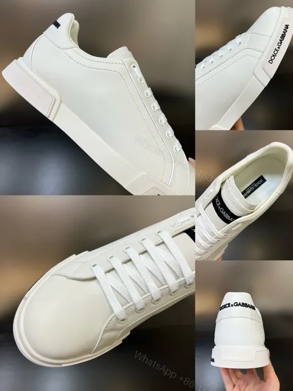 View 7 of Dolce & Gabbana White Leather Platform Sneakers: Luxury Comfort