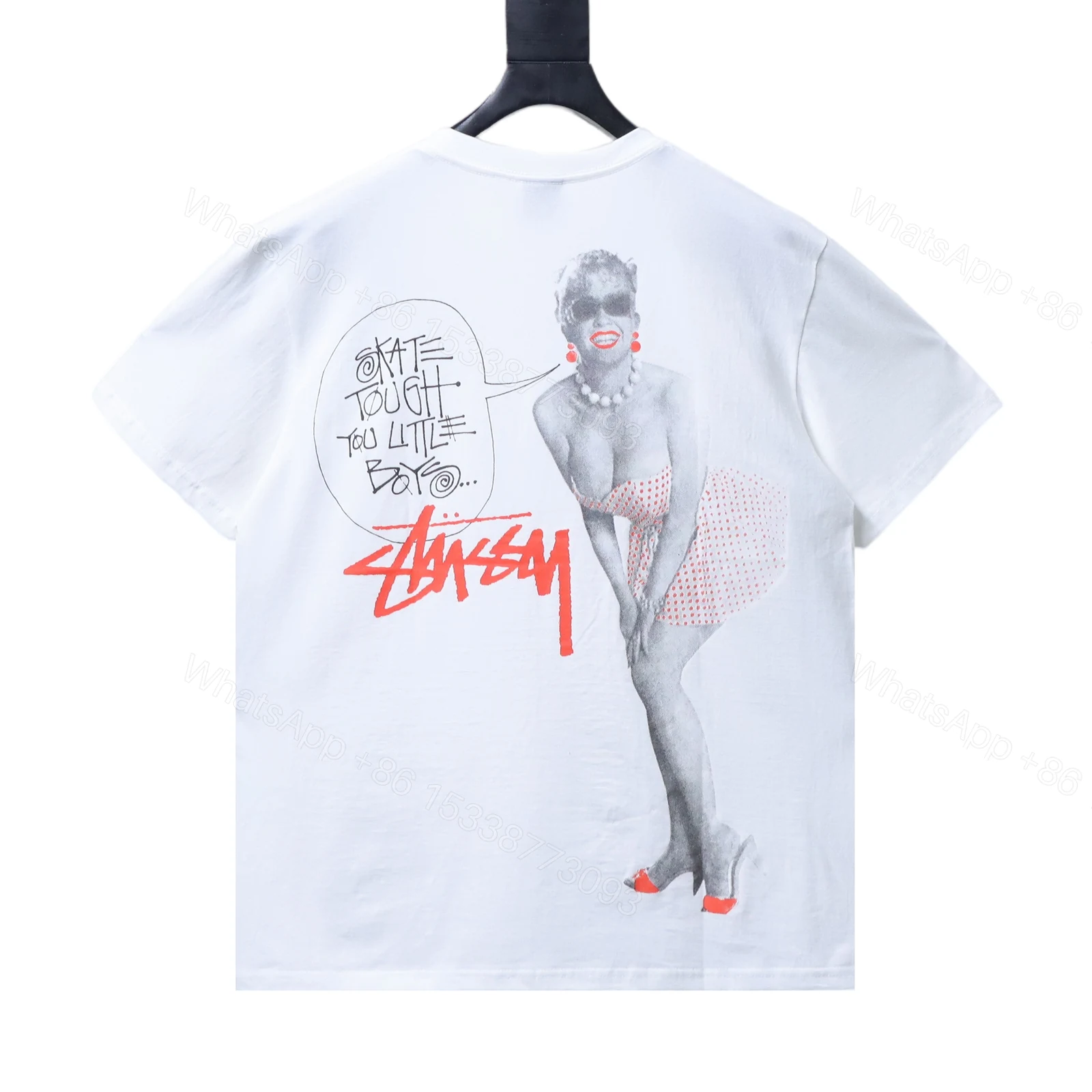 View 9 of Stussy Monroe Print Short Sleeve Shirt white