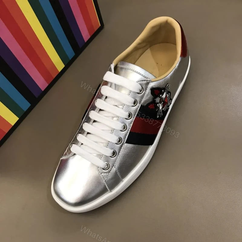 View 6 of GUCCI METALLIC ACE EMBROIDERED SNEAKER – GC29
