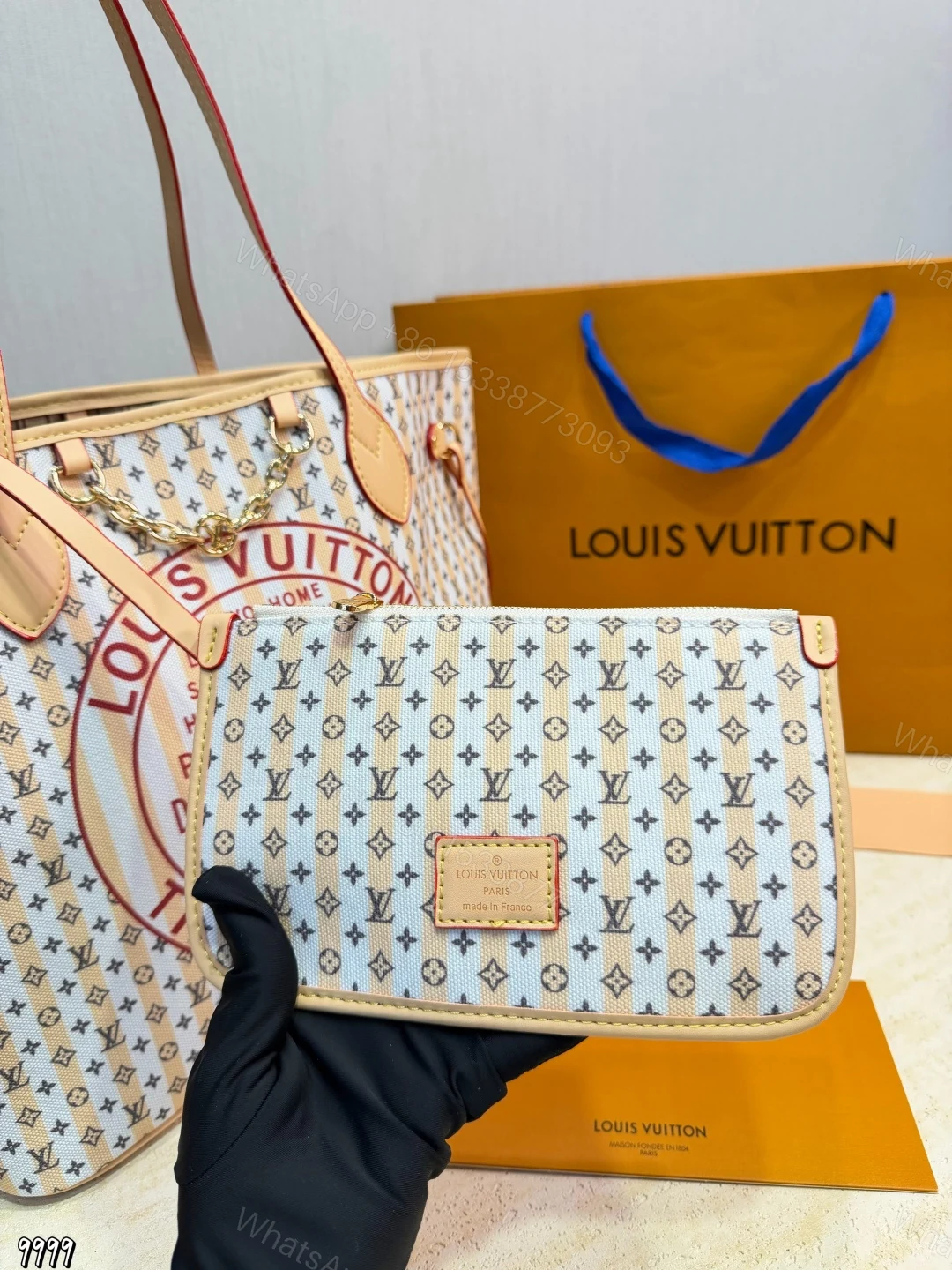 View 2 of Louis Vuitton LV Neverfull MM Stamp Rose