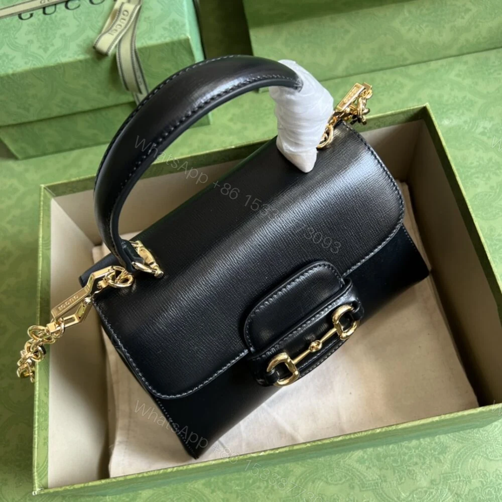 View 5 of Gucci Horsebit 1955 Mini Bag Black 22Cm