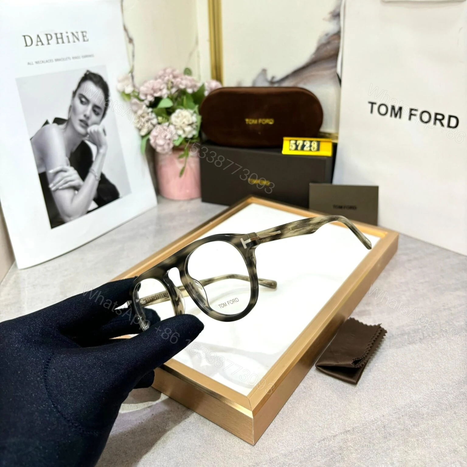 View 2 of Tomford Unisex Optical Frame Black