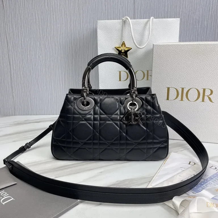 Chic Quilted Dome Bag â€“ Calfskin, Dior Charms, Structured Luxury Bag — view 1