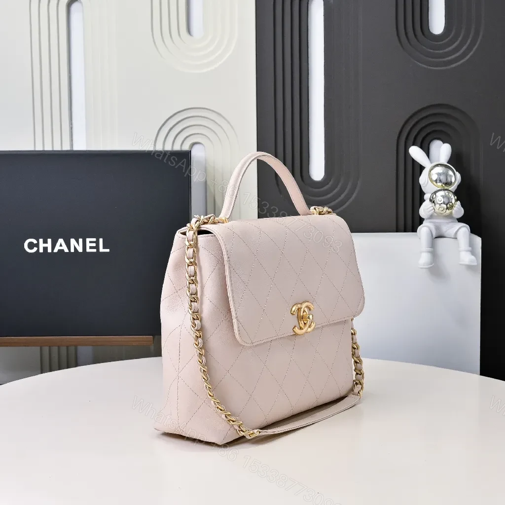 View 3 of Quilted Leather Mini Flap Bag: Timeless Glamour Accessory