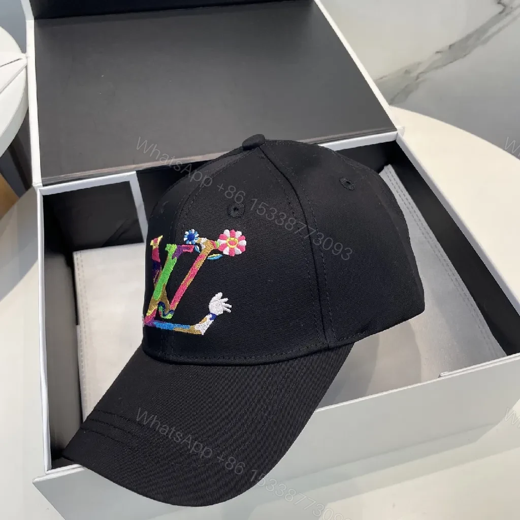 View 6 of Colorful Embroidered LV-Inspired Cap, Everyday Luxe Style