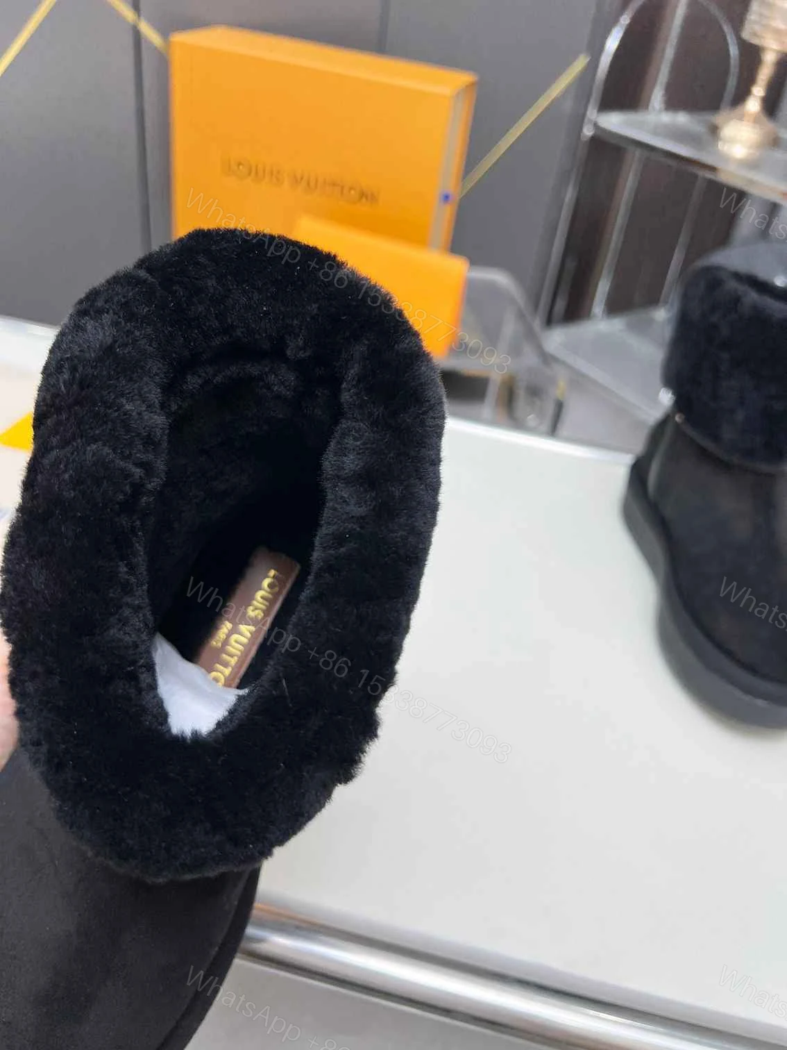 View 5 of LOUIS VUITTON ASPEN PLATFORM ANKLE BOOT BLACK 1AC78O