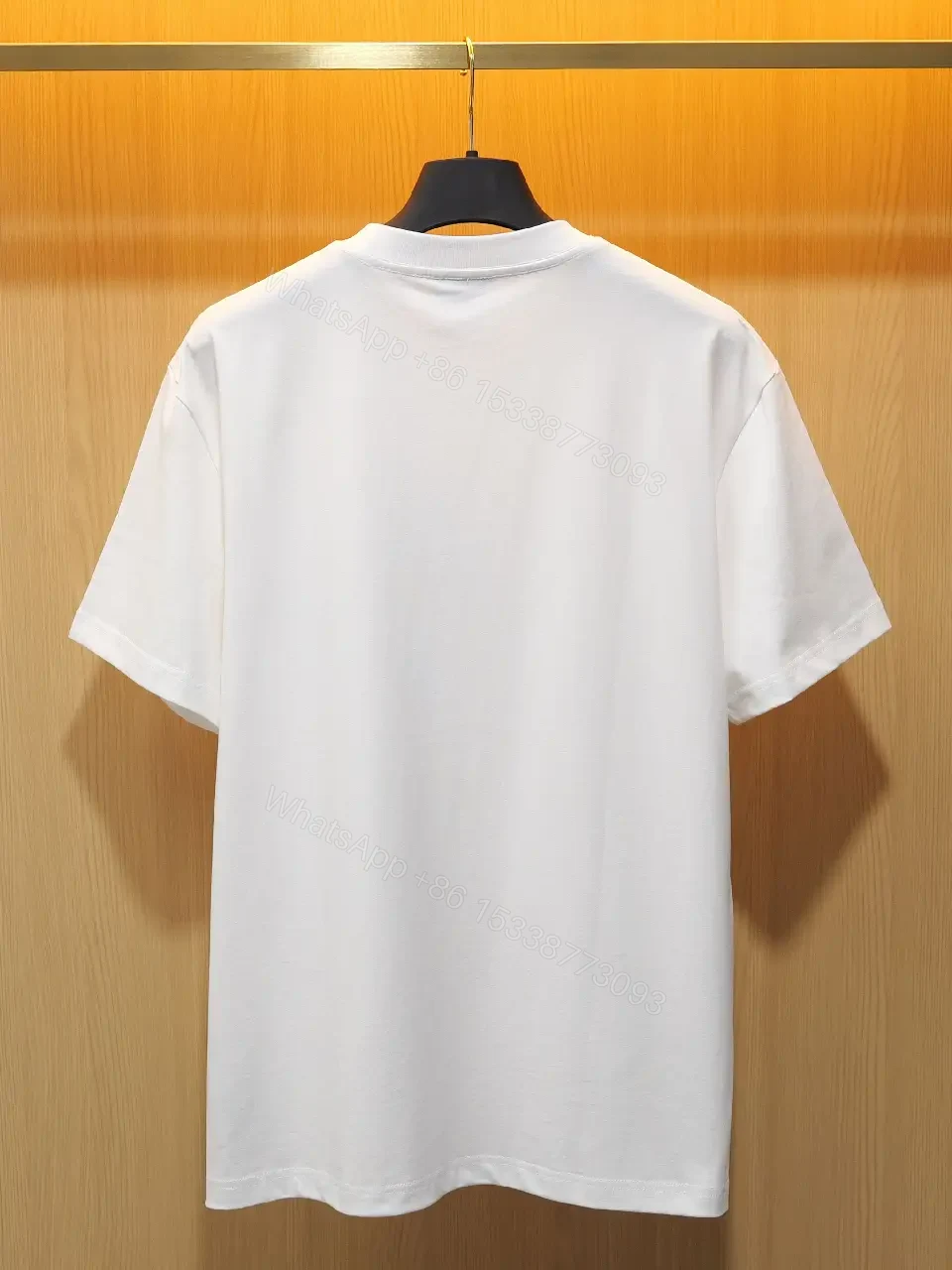 View 4 of White Cotton Tee Floral Embroidered Round-Neck Shirt