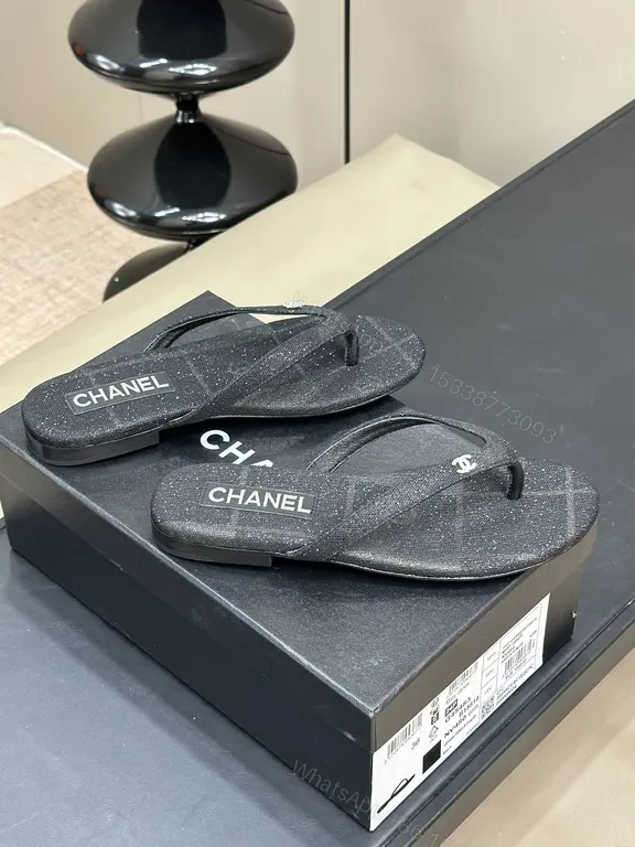 View 4 of Chanel-Inspired Sparkle Flip-Flops: Subtle Glam Comfort