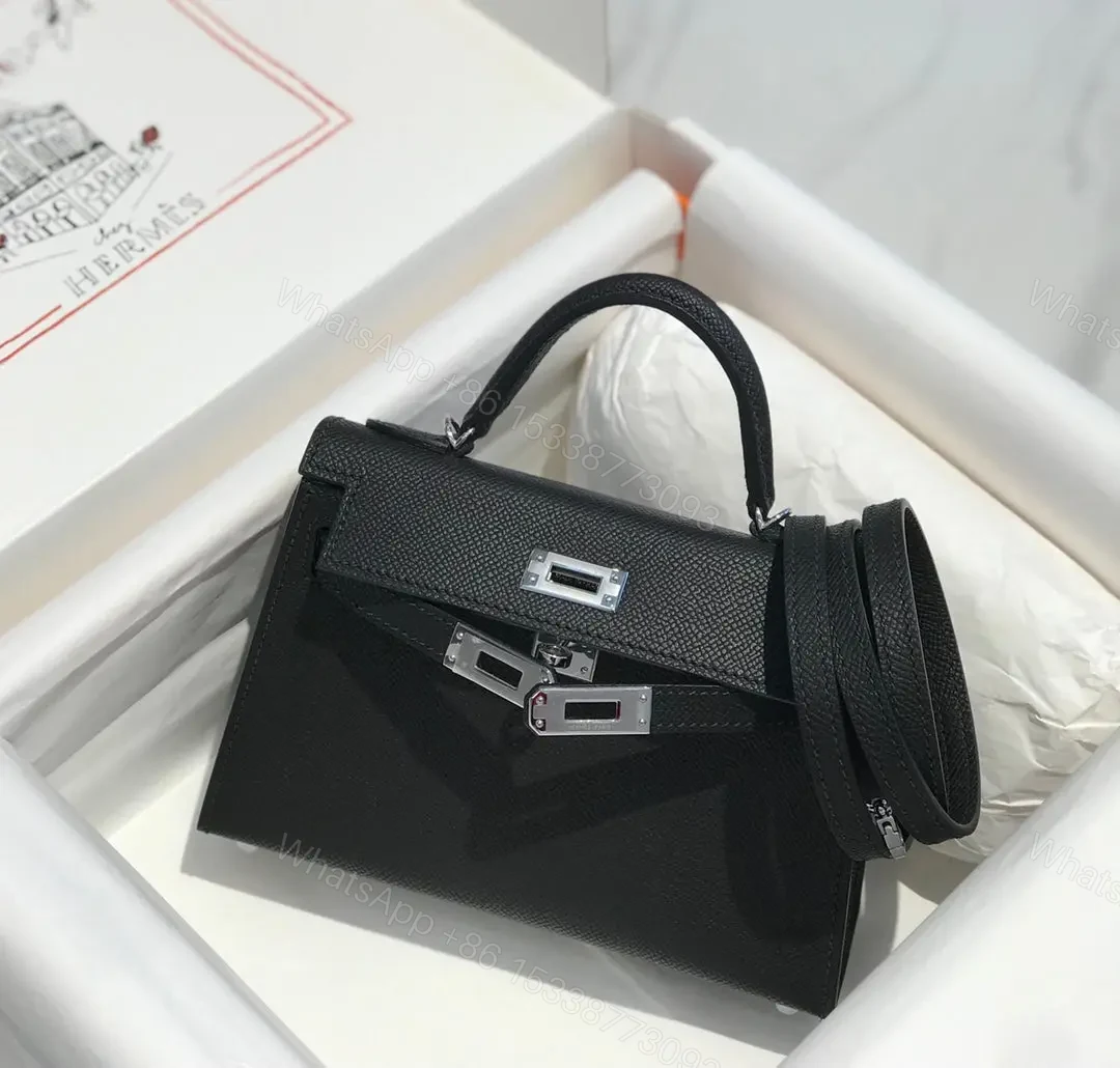View 3 of HN MINI 20 BLACK EPSOM SILVER HARDWARE