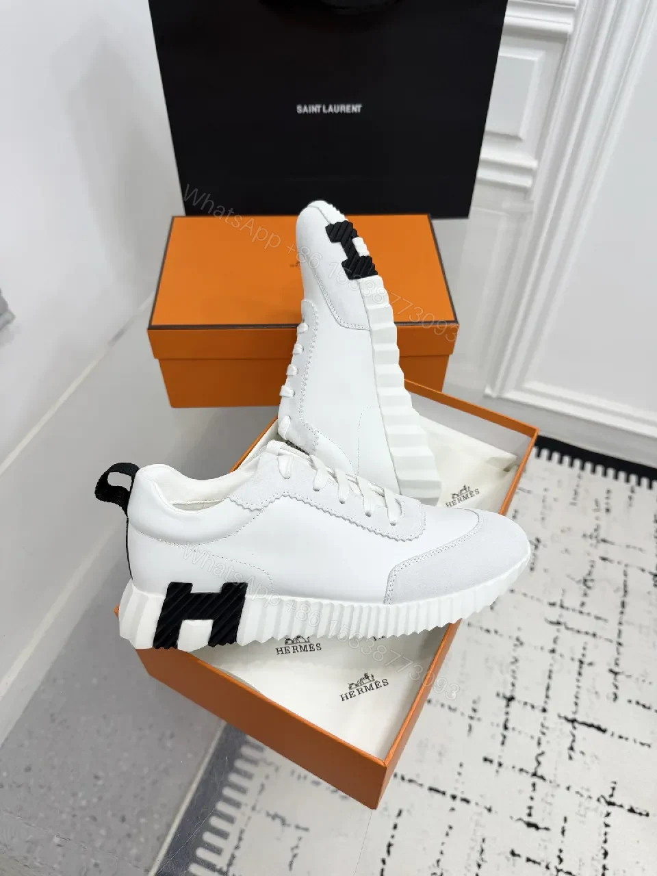 View 8 of Modern Minimalist Leather Sneakers: Luxury Everyday Comfort