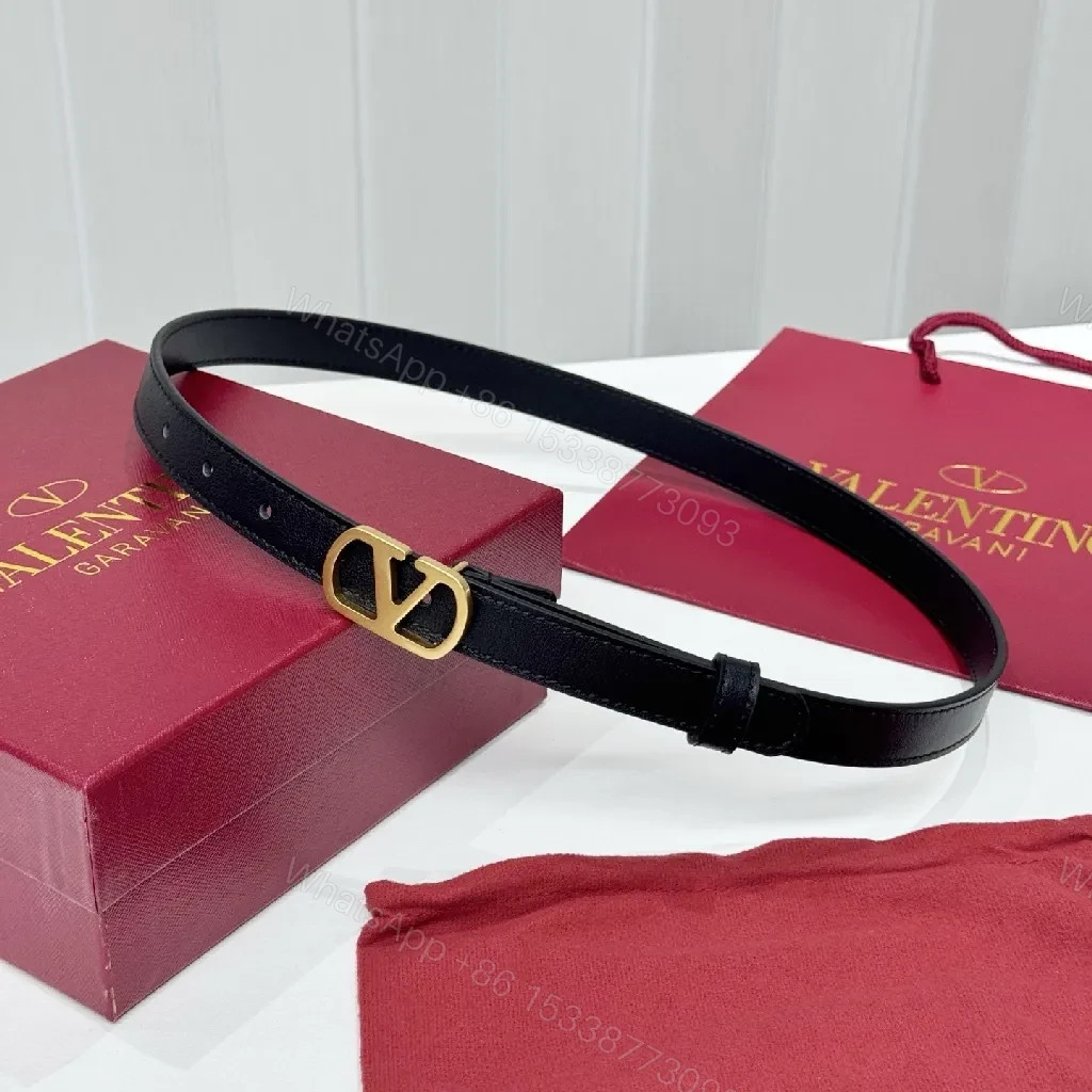 View 2 of Chic Black Leather Belt with Gold Buckle—Minimal Lux Belt
