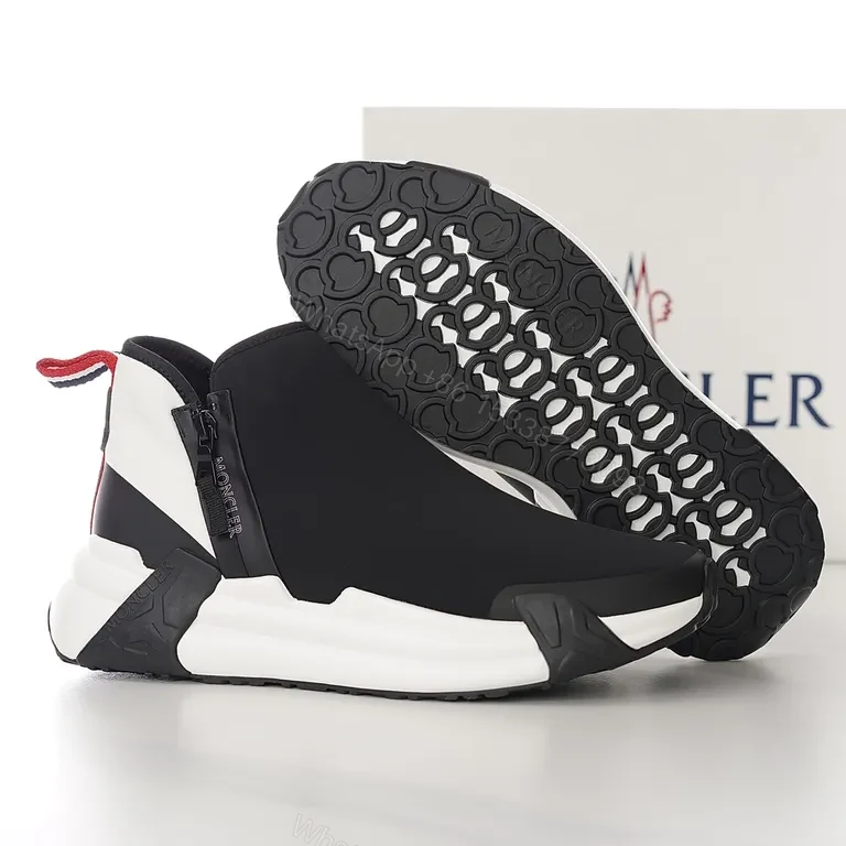 View 8 of Chic Moncler High-Top Sneaker: Luxe Comfort, Bold Sole