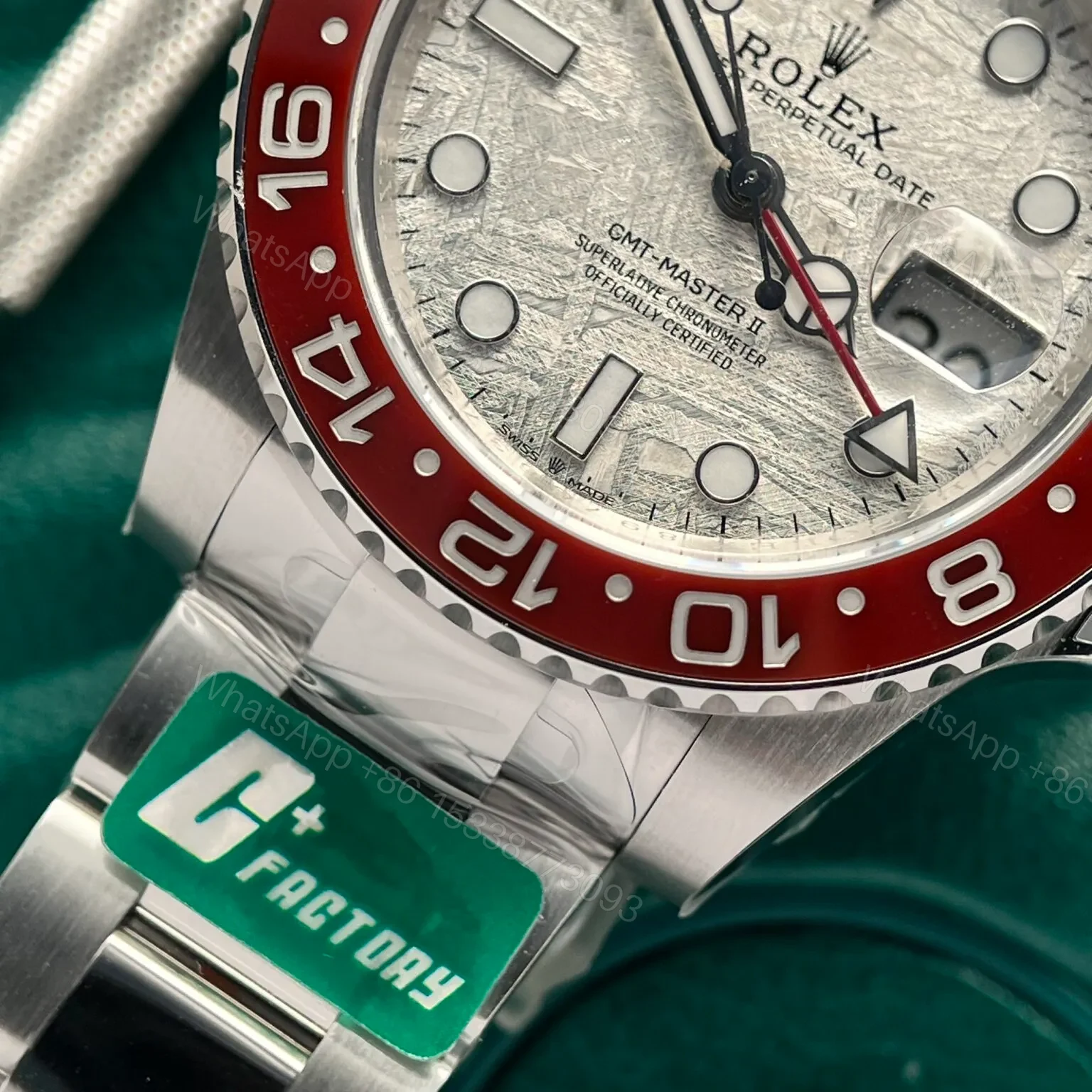 View 7 of Replica Rolex GMT-Master II Meteorite Dial 126719BLRO “Superman”