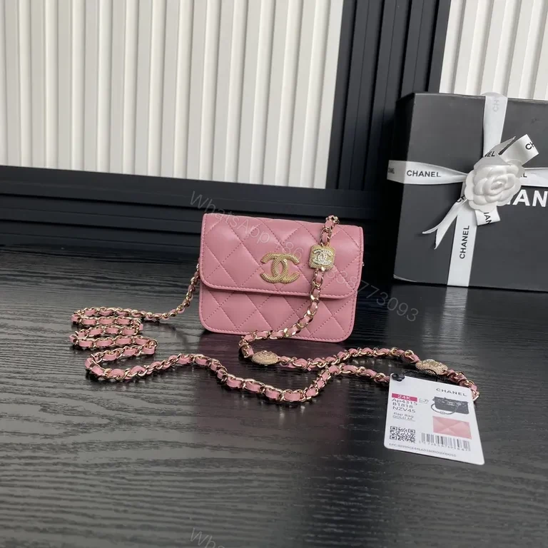 Pink Quilted Chanel-Style Compact Bag: Everyday Luxe Edge — view 1