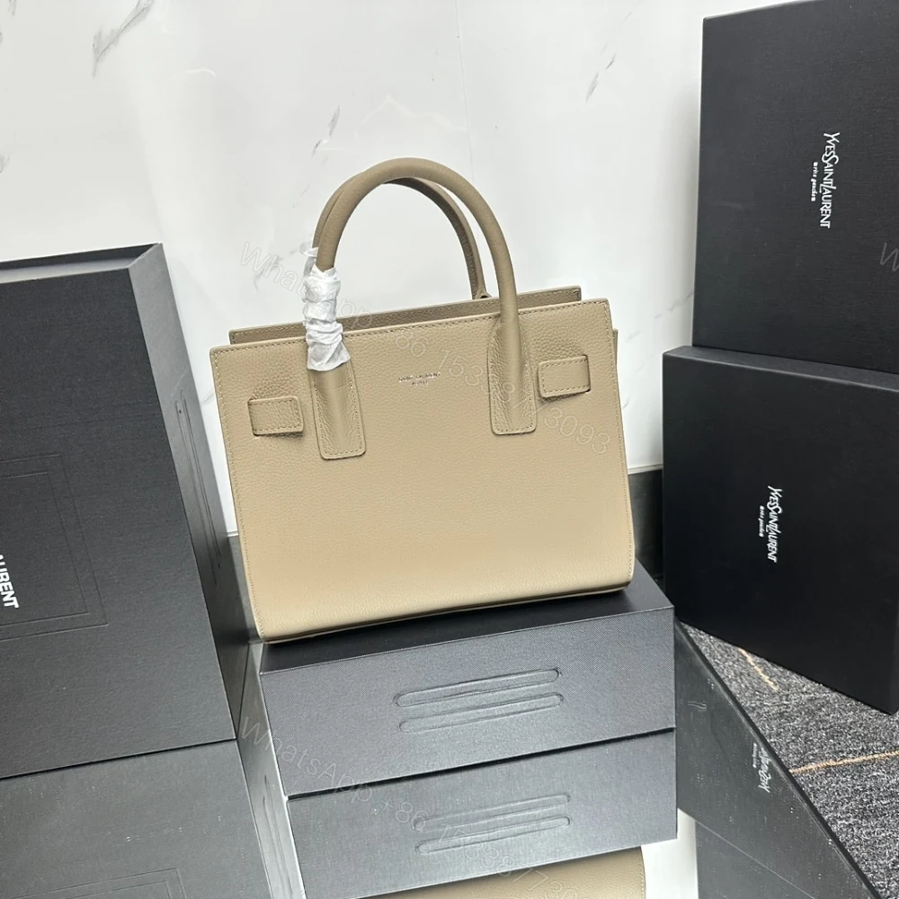 View 2 of Saint Laurent Sac De Jour Baby In Grained Beige 26Cm