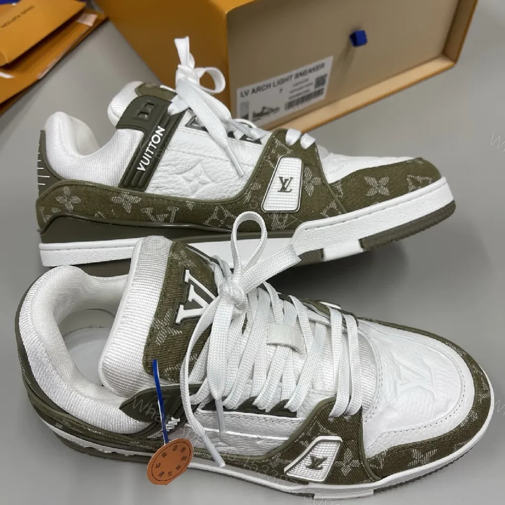 View 4 of White Olive Luxe High-Top Sneakers: Premium Comfort & Style