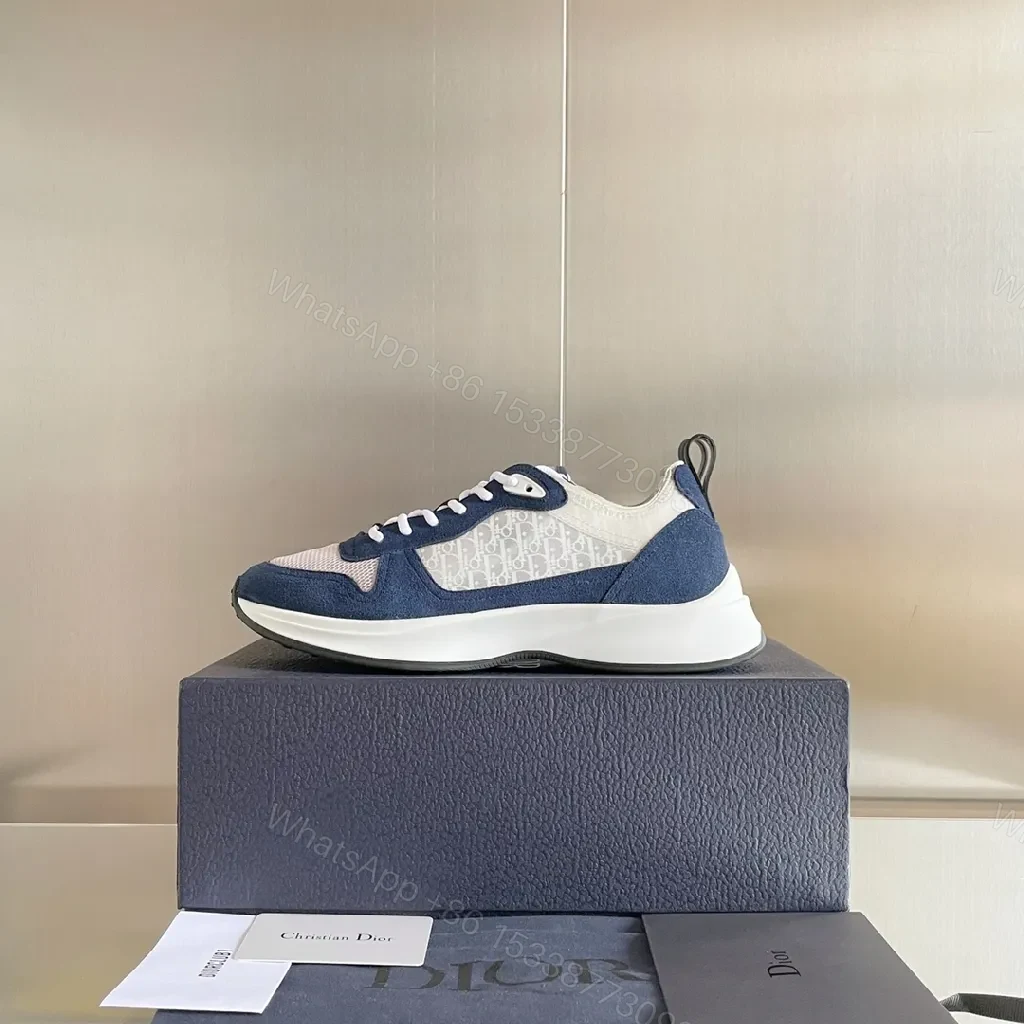 View 5 of Navy Suede-Mesh Hybrid Sneakers with Luxe Comfort
