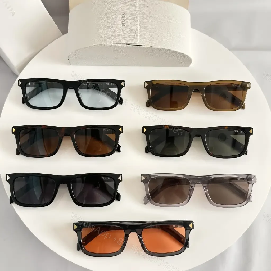View 7 of Black Frame Clear Lenses Bold Oversized Glasses with PRADA Branding